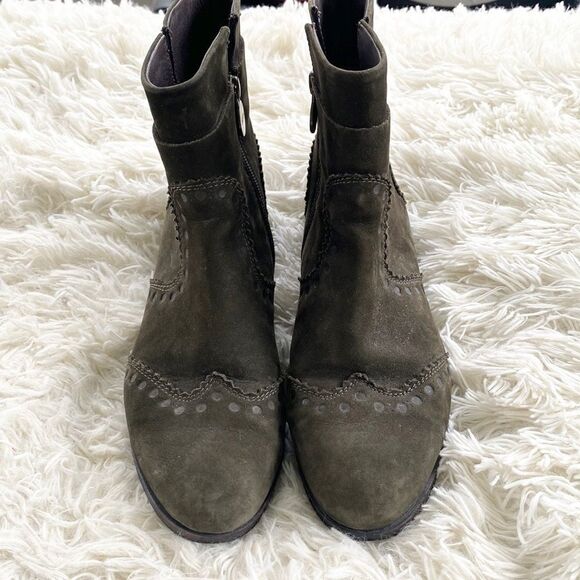 Geox Olive Green Suede Boots 36=6.5-7 - Picture 3 of 9